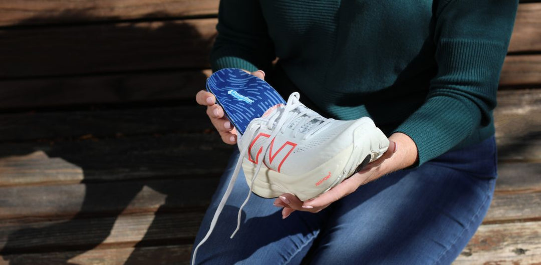 PowerStep Pinnacle insole in a tennis shoe