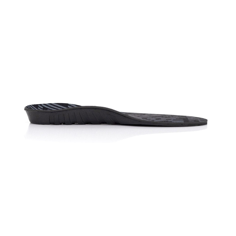 Profile view of ComfortLast shoe insoles with anatomical arch support for pronation, shoe inserts to help with metatarsalgia, shoe inserts to relieve pain from morton&