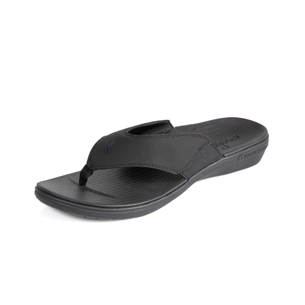 powerstep orthotic arch supporting sandals for men, black sandals 