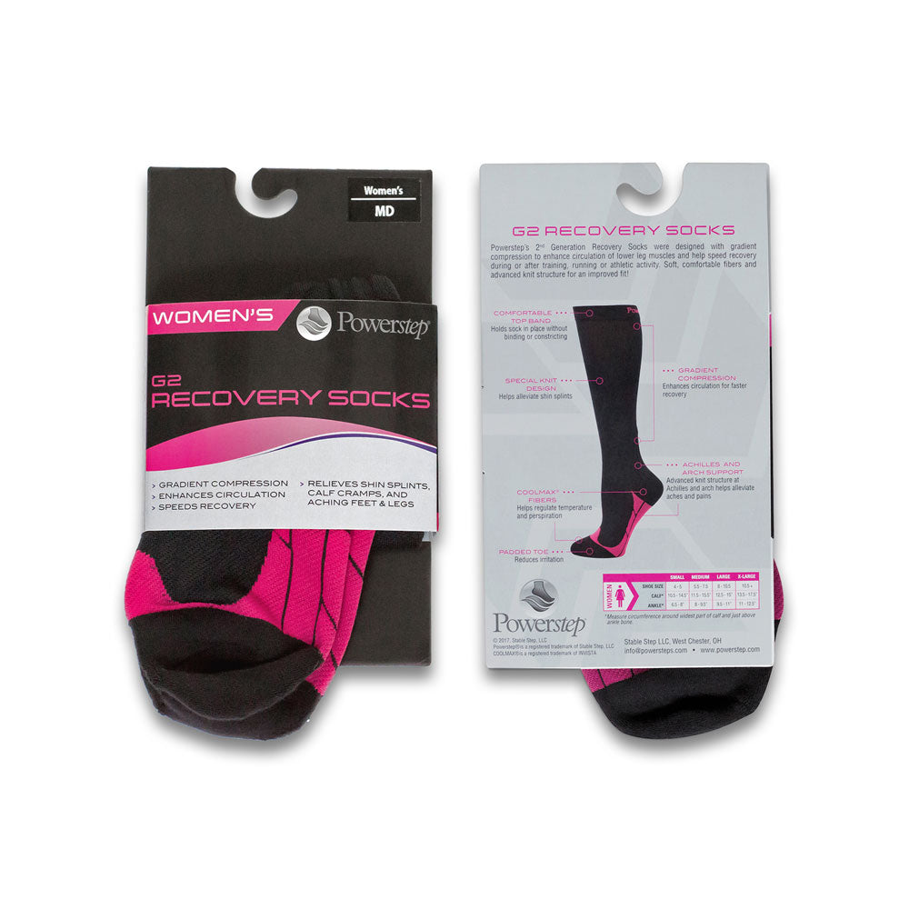 2nd Generation Recovery Socks for women, lycra and nylon knit structure with COOLMAX interwoven fabric for cool, comfortable wear #sizing-options_women-s
