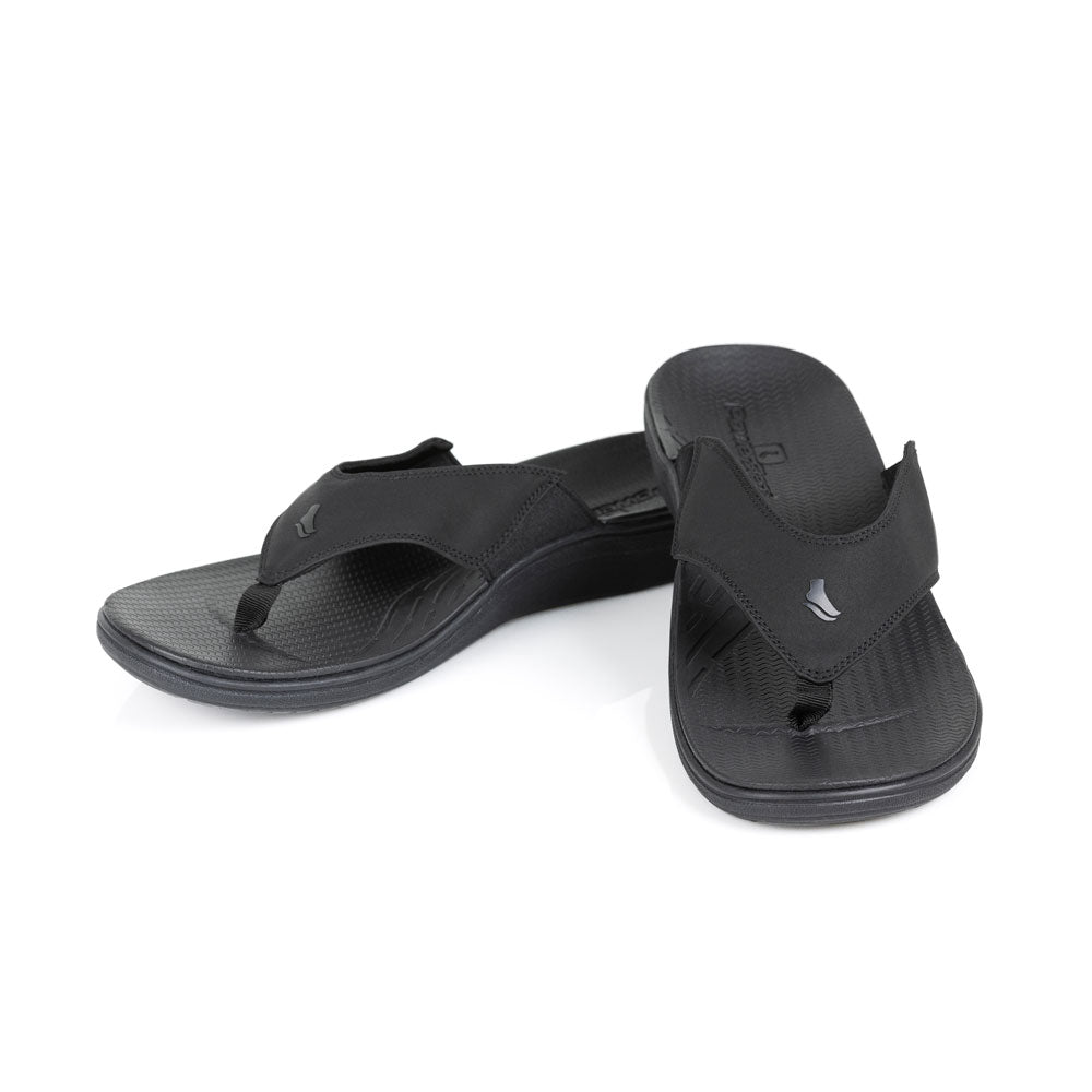 powerstep orthotic arch supporting sandals for men, black sandals 