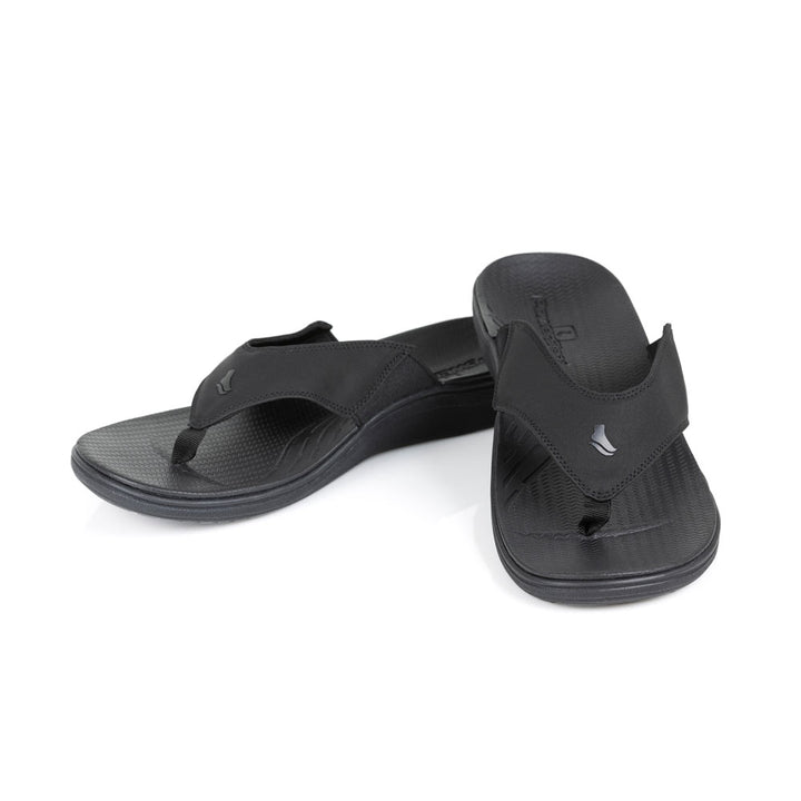 powerstep orthotic arch supporting sandals for men, black sandals 