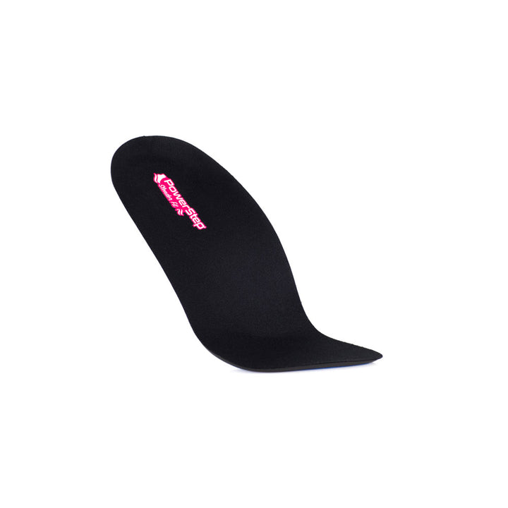 Floating SlenderFit Arch Support Insoles for pronation, arch support shoe inserts for women, 3/4 shoe inserts, insoles for pronation, mild overpronation, neutral arch support for plantar fasciitis, arch support to correct malalignment from pronation, arch support for tighter fitting dress shoes, orthotic insoles for heels, ultra-thin shoe inserts, help prevent haglund’s deformity, help prevent bunions from wearing high heels 